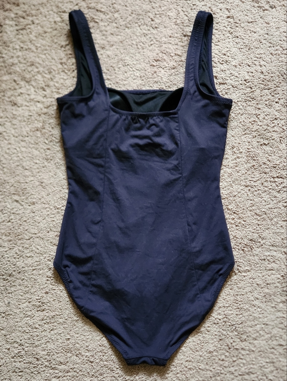 Garnet Hill Black One-Piece Swimsuit with Ruched Front - Picture 4 of 6